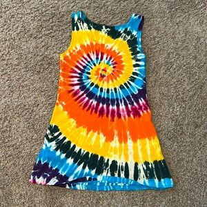 Vibrant Tie-Dye Sleeveless Dress